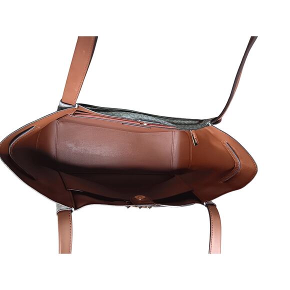 Michael Kors Jet Set Signature Tote Brown MK Logo Shoulder Bag - Picture 10 of 16